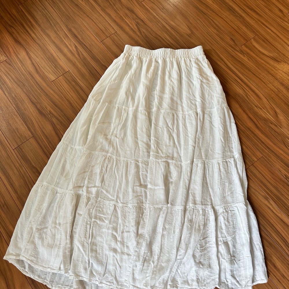 Lulu's Cream Maxi Skirt